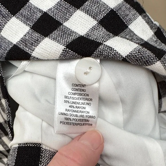 Wayf Black and White Checkered Top - Picture 6 of 7